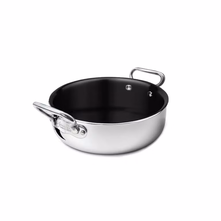 Tegame-Rondò in Alu-Inox 1907 3ply antiaderente PFAS Free, con due maniglie, diam. 32cm