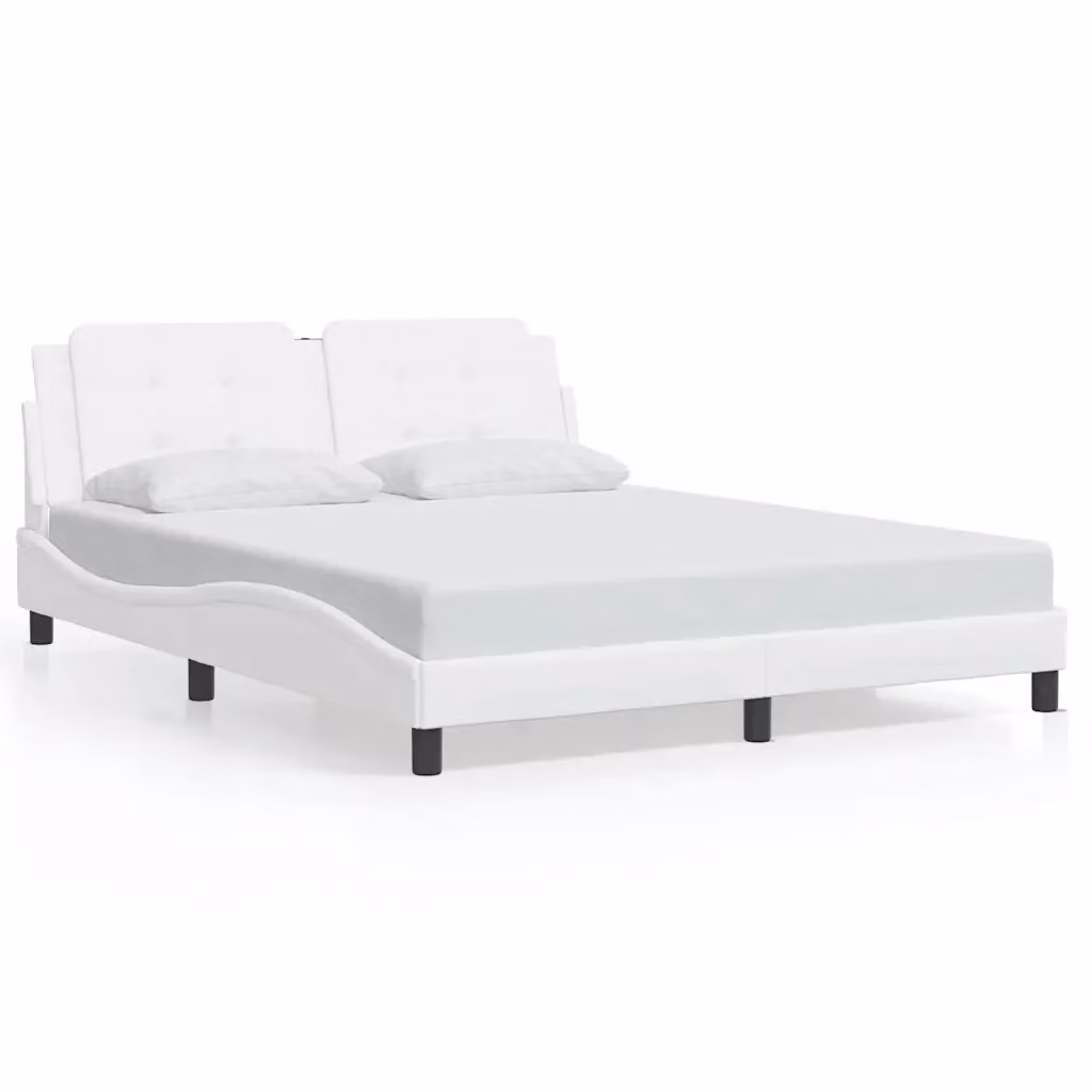 Giroletto senza materasso Zadar vidaXL in similpelle bianca, L/P/H: 200 x 160 x 165 cm – 2