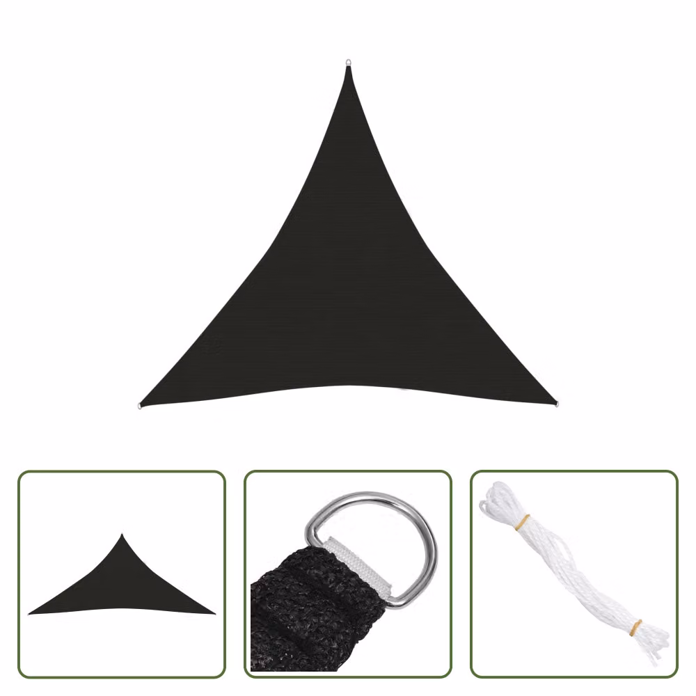 Tenda da sole Living Store, 160 g/m², colore nero, dimensioni 6x6x6 metri, realizzata in HDPE