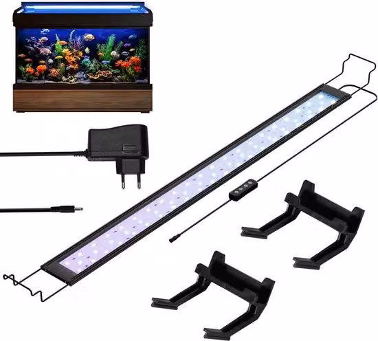Illuminazione a LED per acquari, con timer, adatta per acquari da 30-50 cm, impermeabile, ideale per decorazioni con conchiglie.