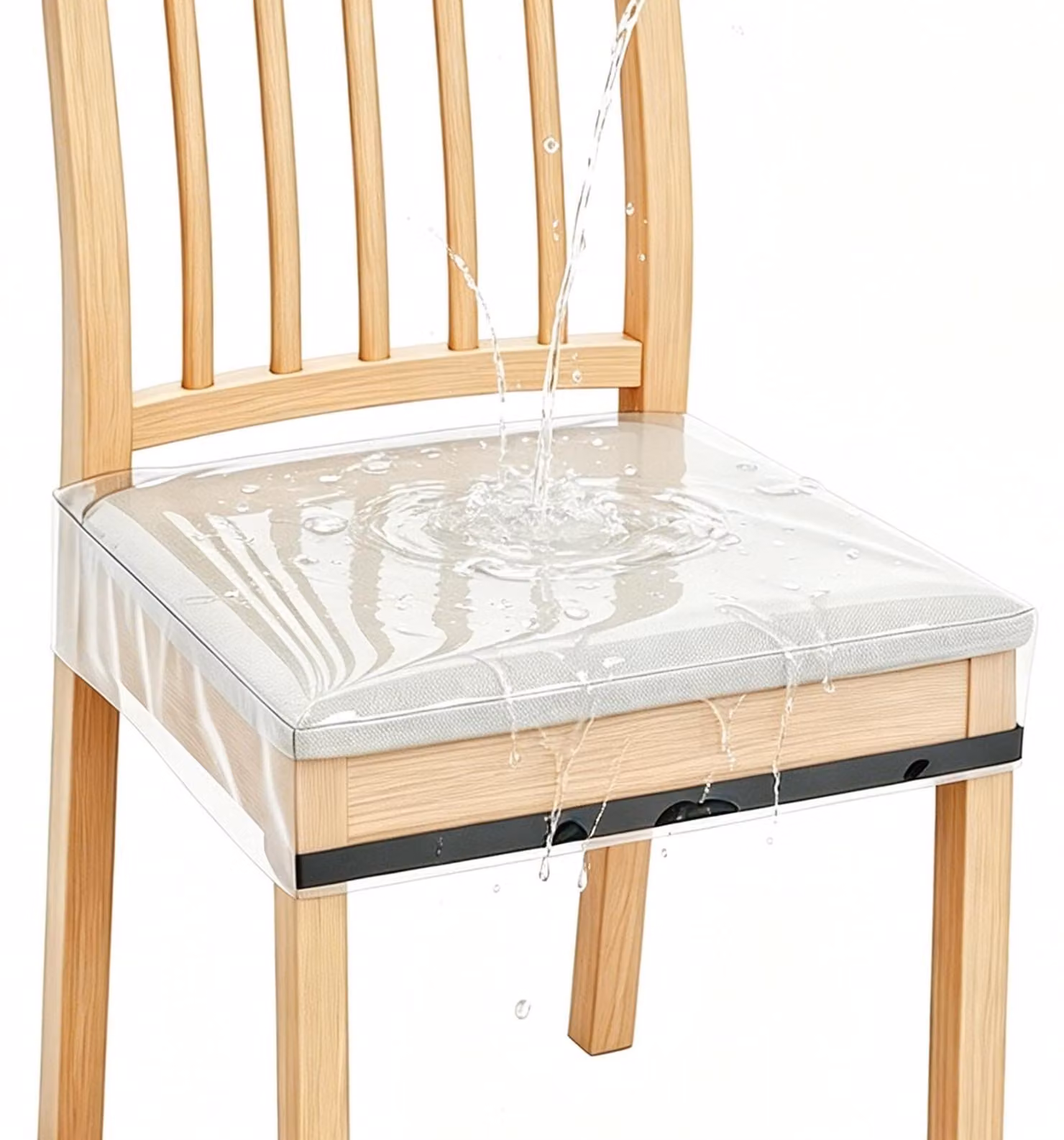 Solidchoice - Set di 4 copri-sedia trasparenti per sala da pranzo