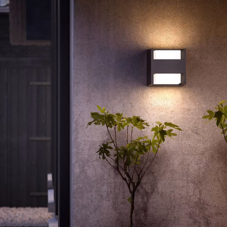 Philips Applique da esterni a LED Arbour UE, Nero, Alluminio, Moderno, Applique LED da esterni