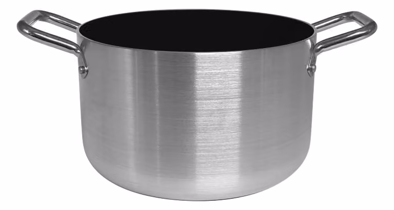 Casseruola Alta Basic in alluminio antiaderente per induzione con due maniglie in acciaio inox, spessore 3 mm, diam. 20 cm