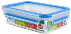 Contenitore alimenti Clip & Close emsa in vetro, Azzurro e Trasparente, 800 ml