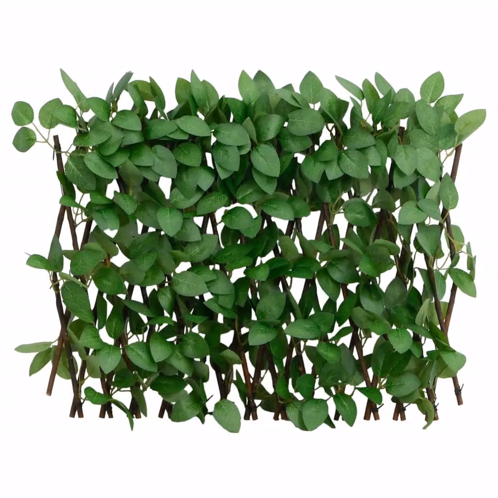 Traliccio con edera artificiale estensibile verde 180x30 cm