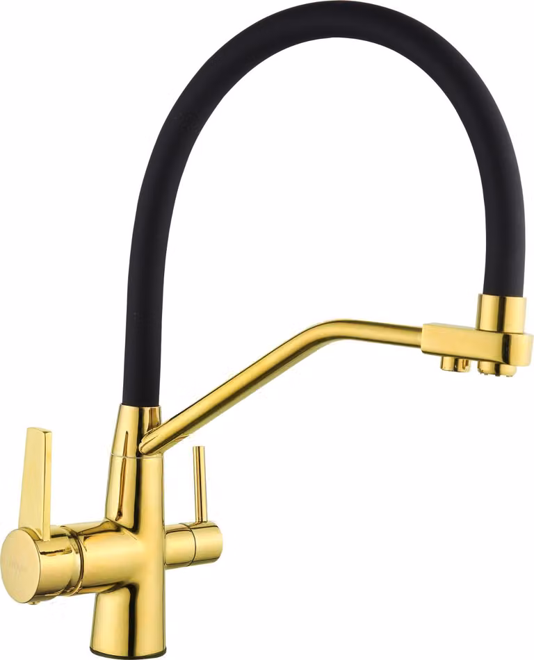 Mexen Duo rubinetto da cucina, oro/nero - 671701-57
