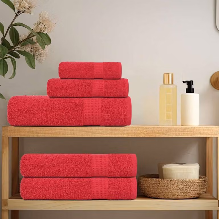 vidaXL Asciugamani per sauna FROGN 4 pezzi Rosso 80x200 cm 360 g/m²