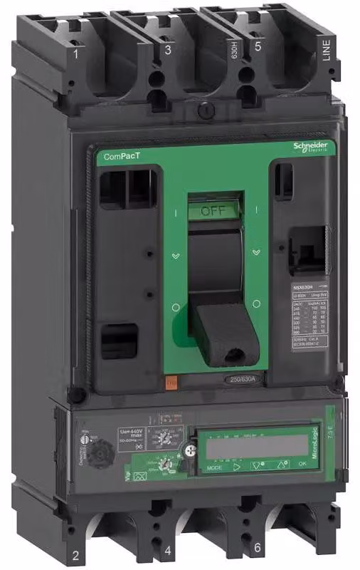 Interruttore automatico compatto Schneider Electric ComPacT NSX400F, 36 kA/415 V CA, MicroLogic 7.3 E Vigi 400 A, 3P3D C40F37E400