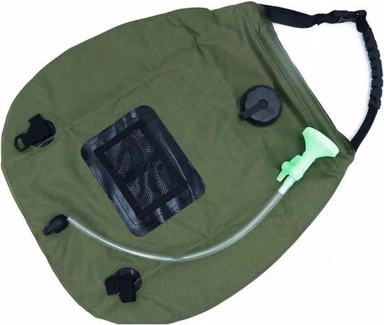 Doccia solare portatile da 20 litri per il campeggio e le attività all'aperto con termometro