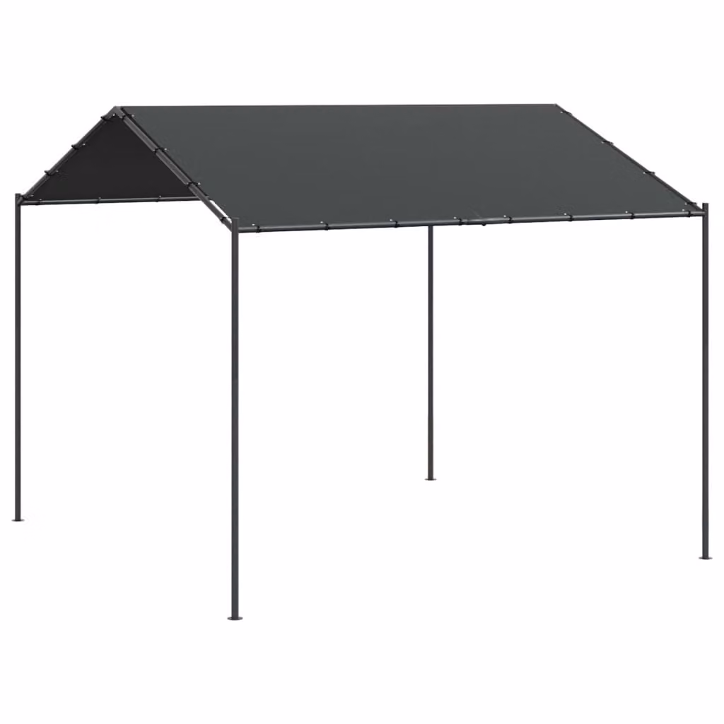 Tenda a Baldacchino Antracite 3x3 m in Acciaio e Tessuto
