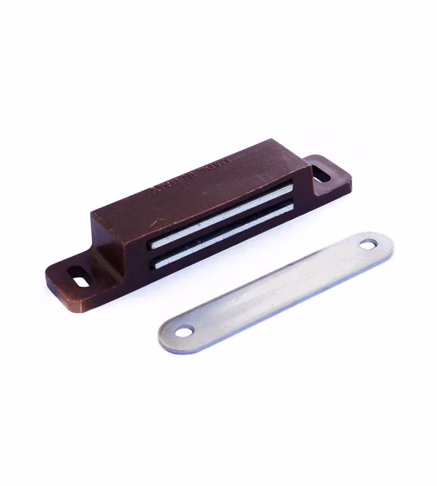 Chiusura magnetica da applicare - forza 12 kg. - marrone - 2 pz