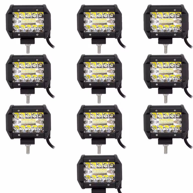 Luce da lavoro a LED, luminosità 60W, impermeabile IP67, universale, 10 faretti