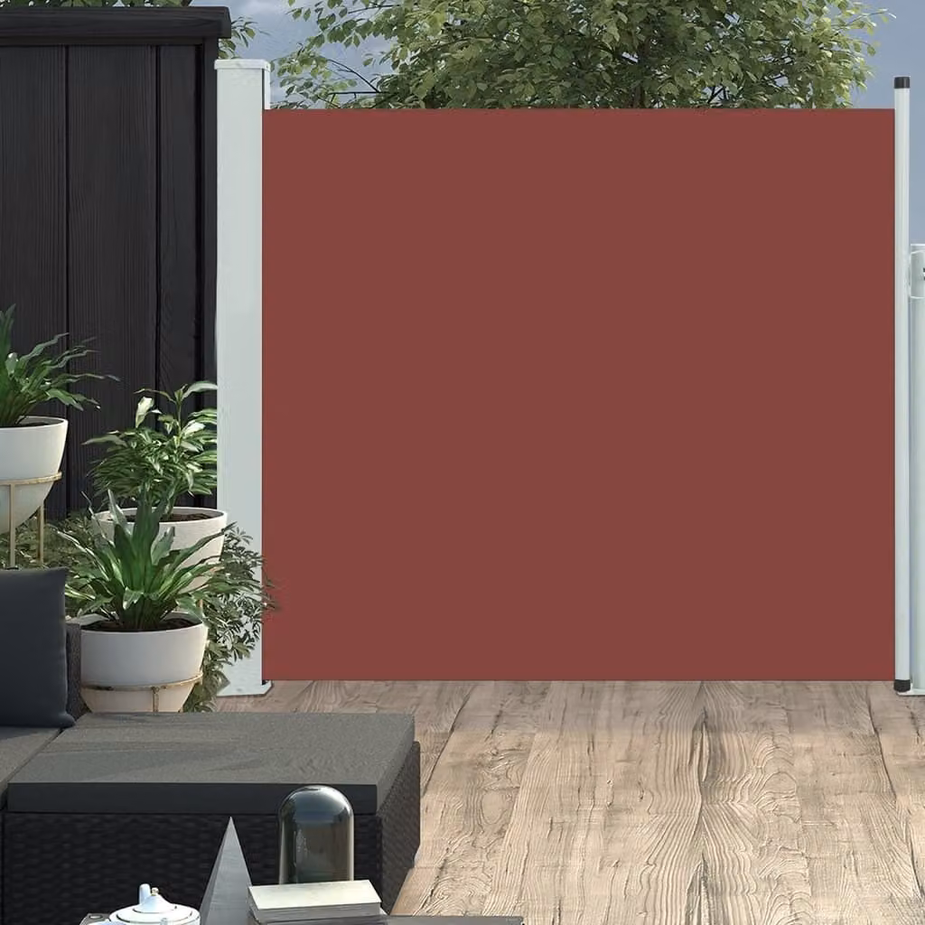 The Living Store Tenda laterale estensibile 170×300 cm Marrone