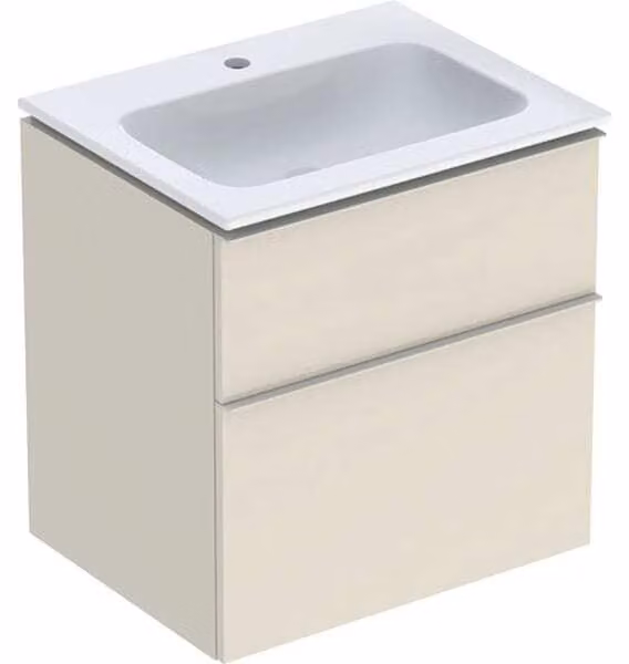 Geberit iCon Set lavabo pour meubles avec meuble sous-lavabo, 2 tiroirs, 60x63x48 cm, 502331, 502.335.JL.1, 502.335.JL.1