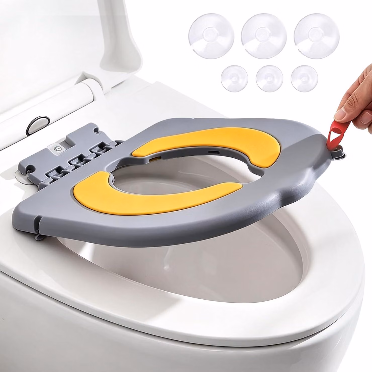 Riduttore per WC per bambini, pieghevole, antiscivolo con ventose, universale
