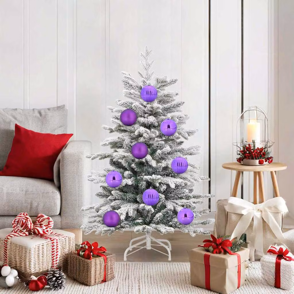 Set di 15 palline di Natale vidaXL viola in plastica, diametro: 10 cm