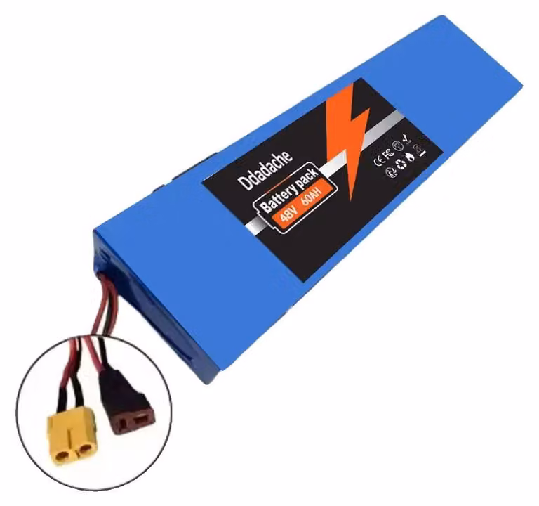 Batteria, capacità 60000 mAh, tensione 48V, configurazione 13S4P, connettore XT60