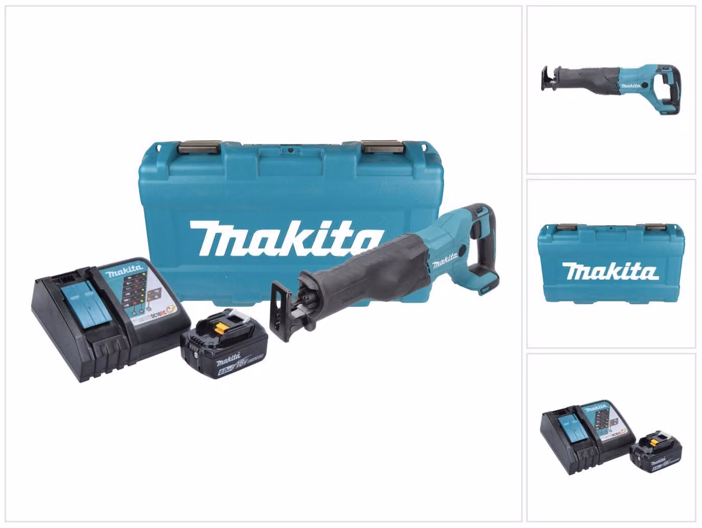 Makita DJR 186 RG1K Sega a percussione a batteria Sega a percussione 18 V + 1x batteria 6,0 Ah + caricabatterie + custodia