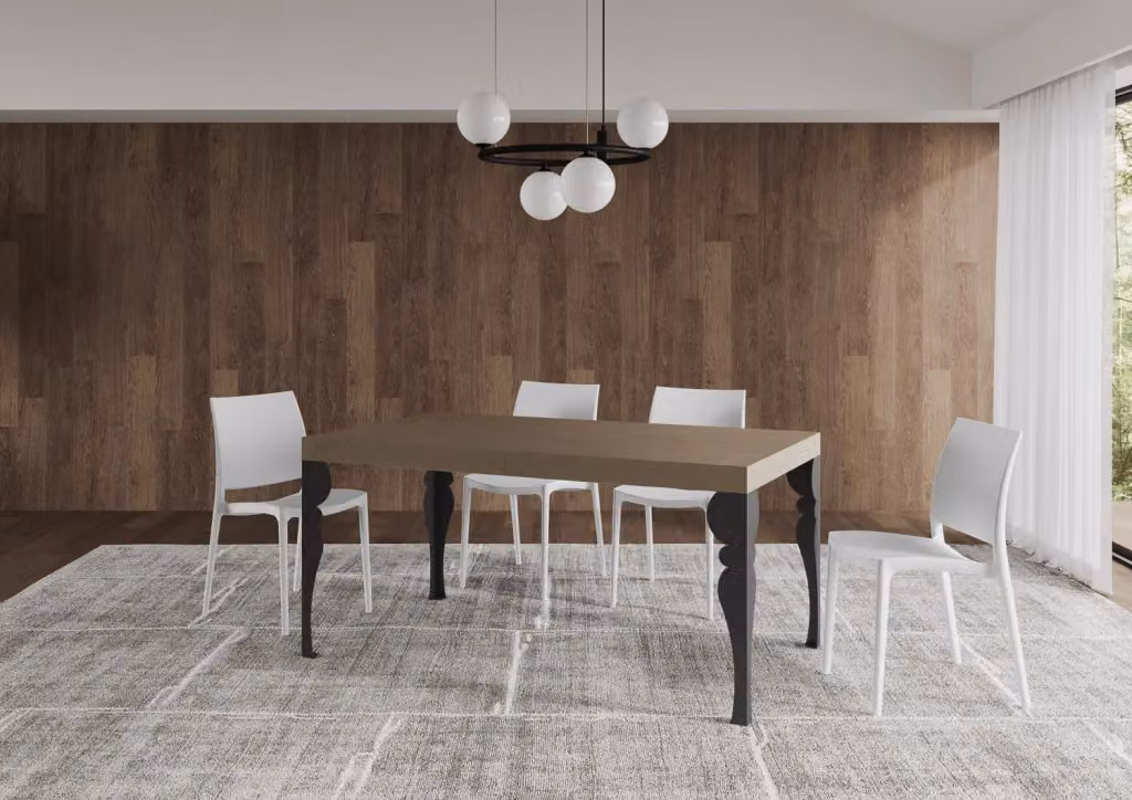 Tavolo allungabile Paxor moderno beige e antracite L: 90-160/420 cm, P: 90 cm, H: 77 cm – 2