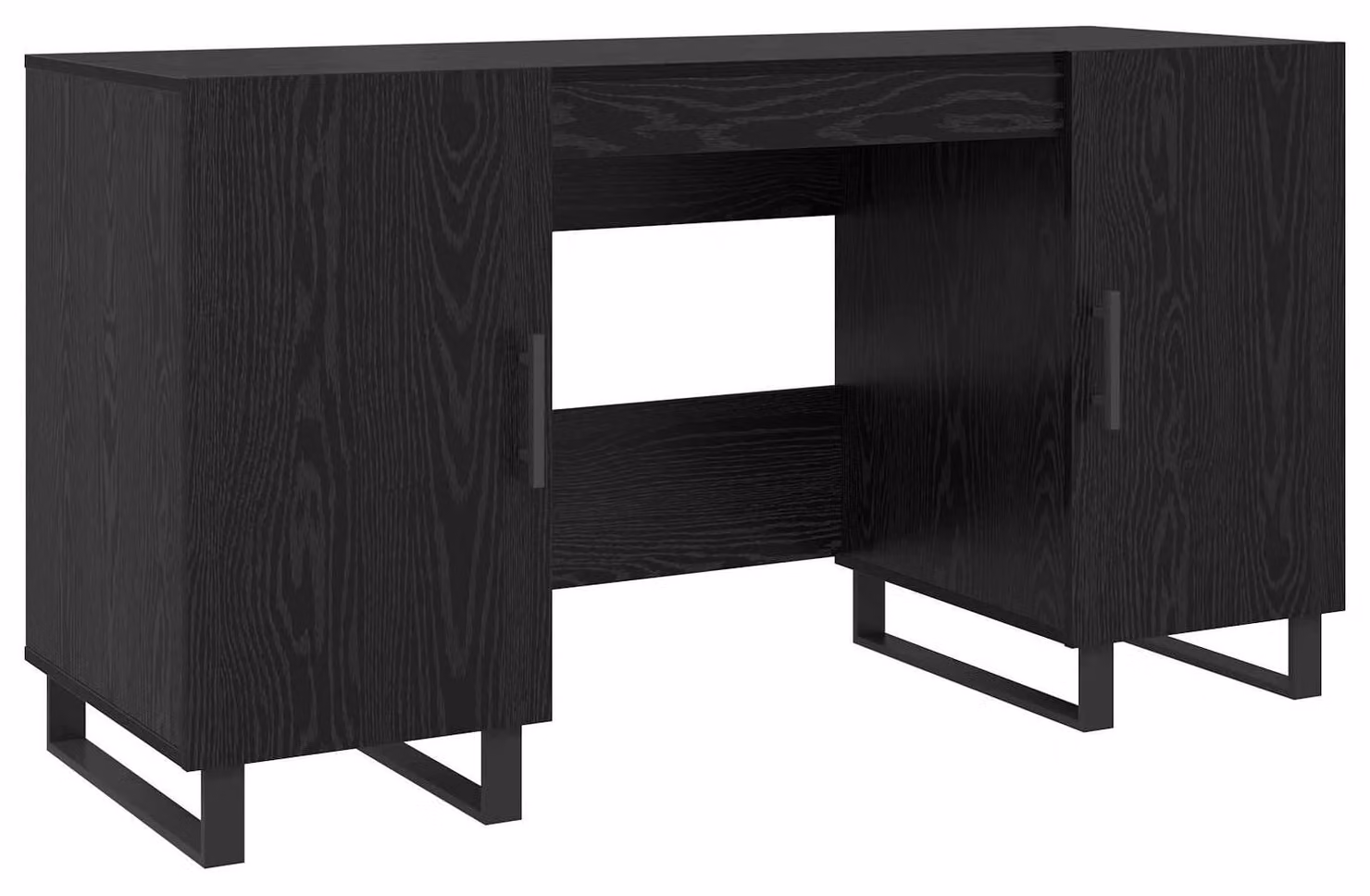 Scrivania Rovere nero 140 x 50 x 75 cm Legno multistrato