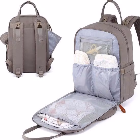Borsa a spalla per bambini pieghevole grigia ad alta capacità