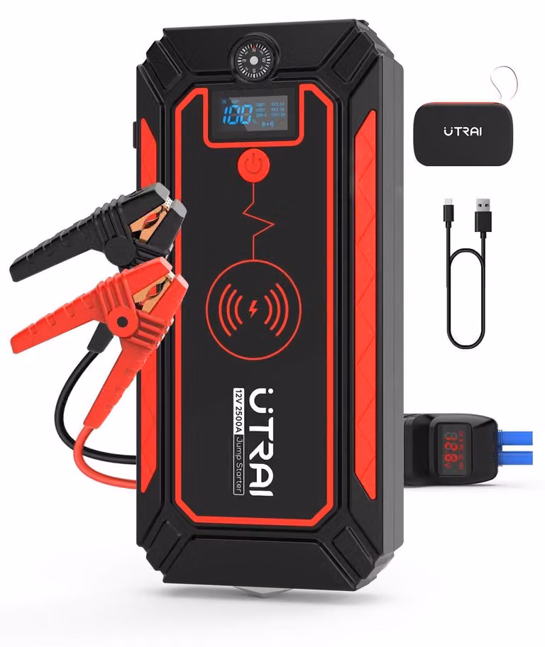 Avviatore portatile – Capacità: 24000 mAh – Corrente di picco: 2500 Ampere – Batteria agli ioni di litio