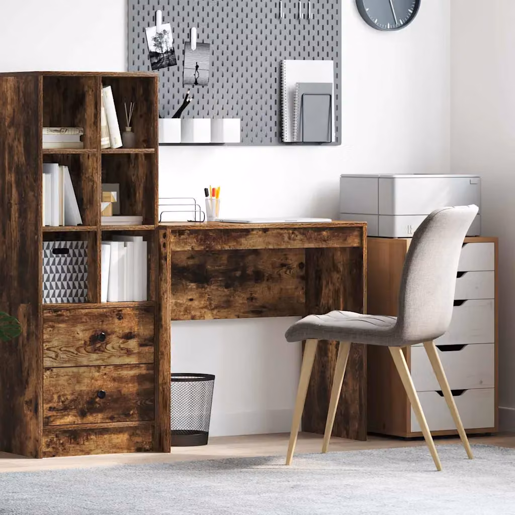 Scrivania vidaXL in legno rovere color marrone L/P/H: 80 x 40 x 76 cm
