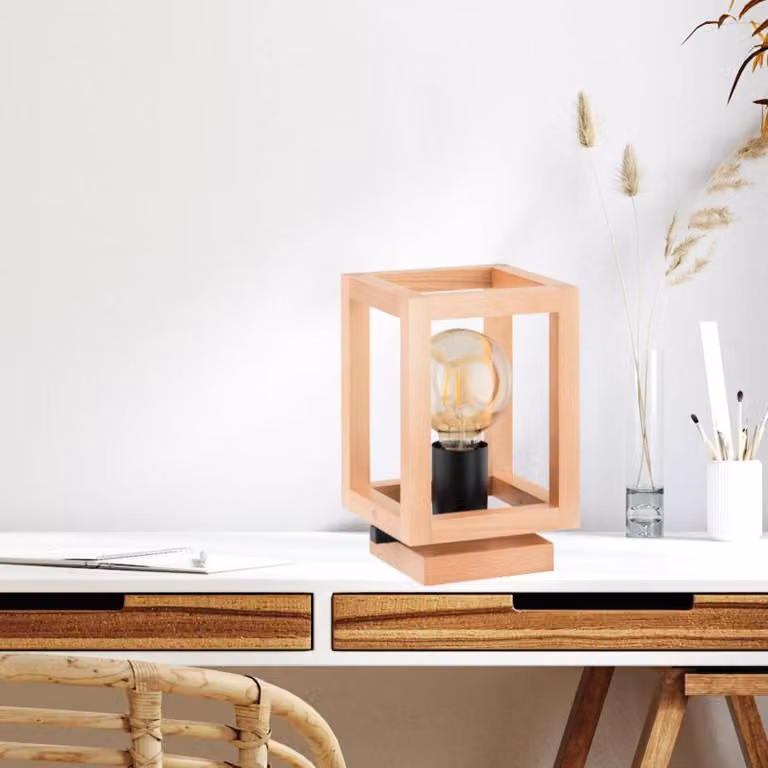 Lampada da tavolo Pako Alfa, Legno chiaro, Soggiorno / Sala da pranzo, Legno, Moderno, Lampada da tavolo