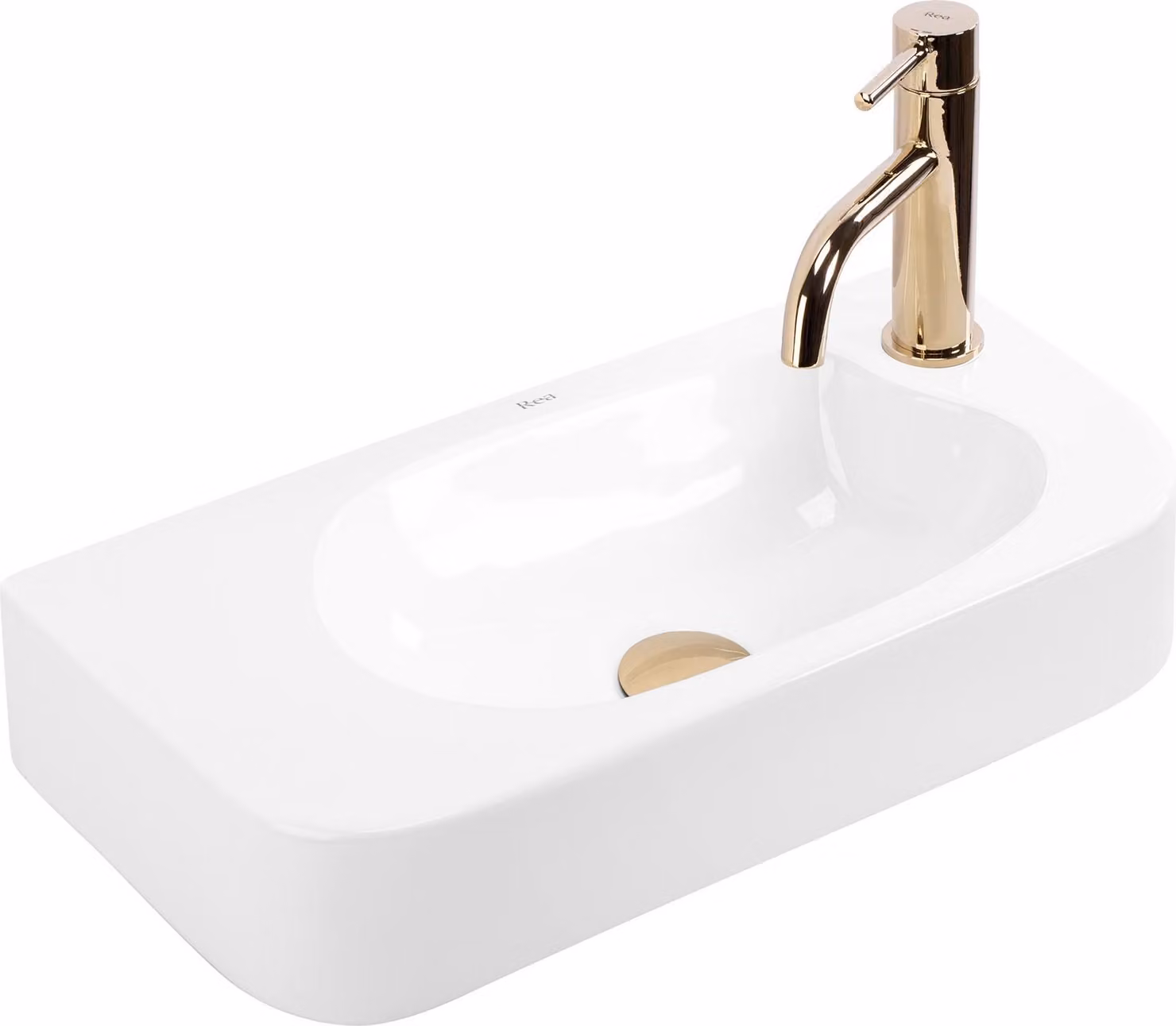Lavabo Da Appoggio REA Odetta White 51X25X11,5Cm
