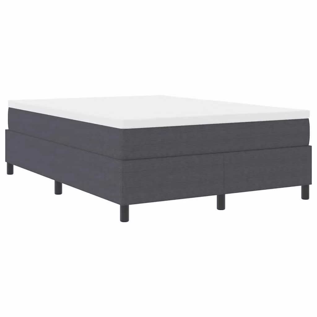Letto a molle vidaXL in tessuto Grigio e Bianco L: 160 cm, P: 200 cm, H: 203 cm – 2