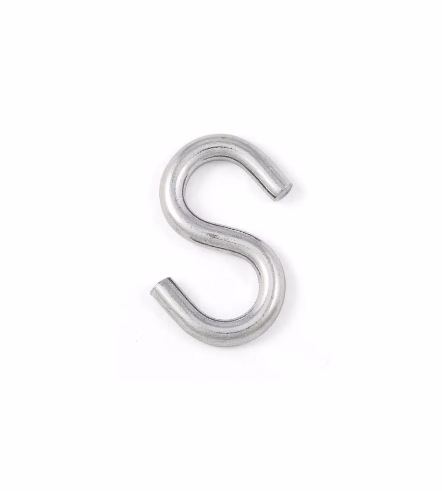 Gancio a S  3,0 mm. in acciaio zincato - 20 pz.