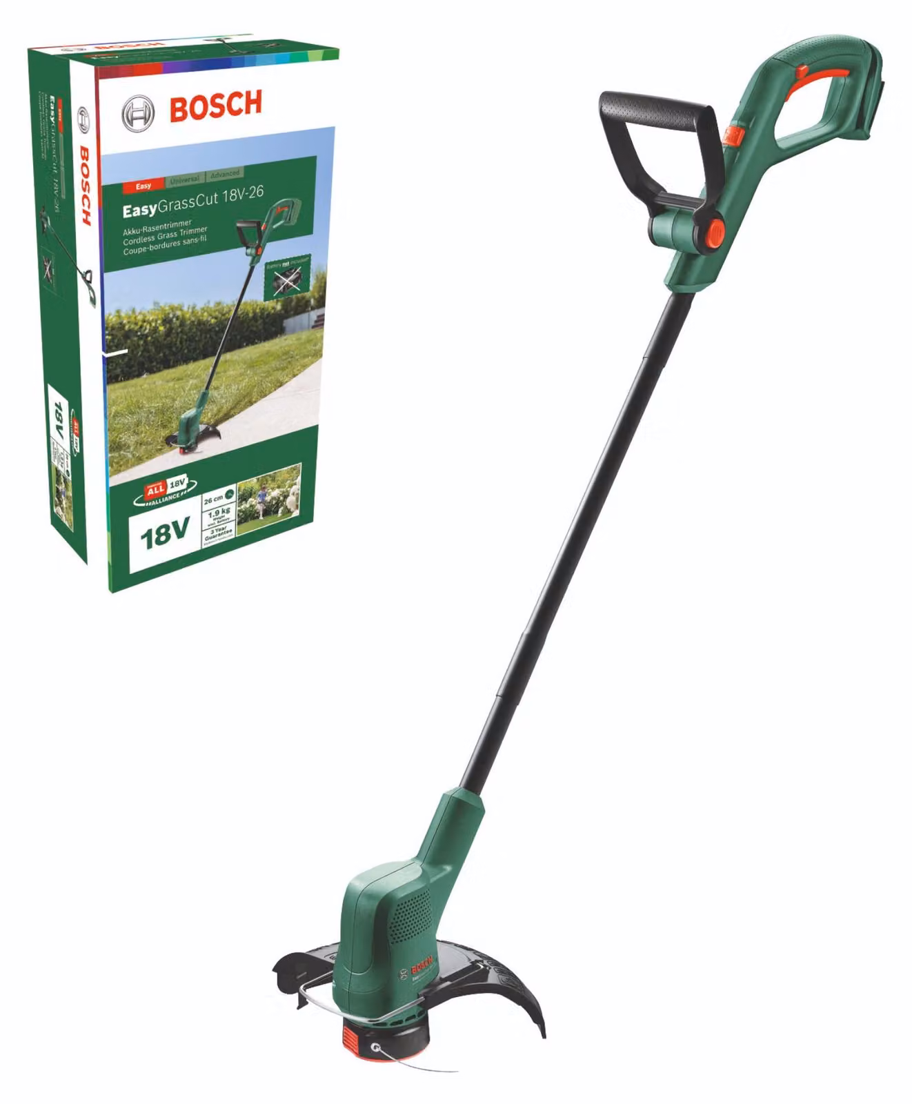 BOSCH EasyGrassCut 18V-26 Grass Trimmer - 26 cm Cutting Diameter - Without Battery - 06008C1C04