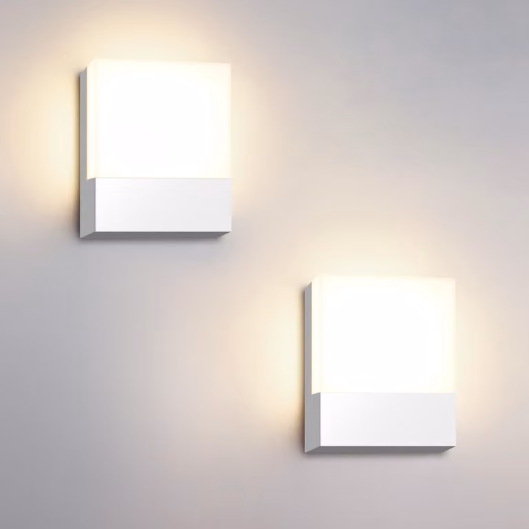 Set di 2 lampade da parete a LED per esterni, 15W, 3000K, grado di protezione IP65, design moderno