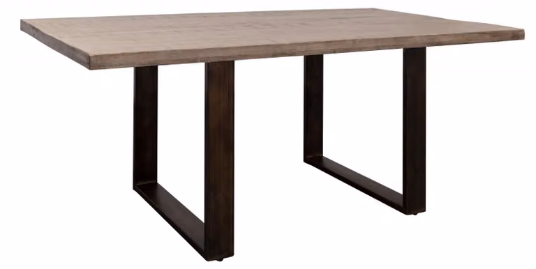 MASSIVMOEBEL24 | tavolo da pranzo in legno di Mango 190x90x76 marrone laccato HEAVY INDUSTRY #201