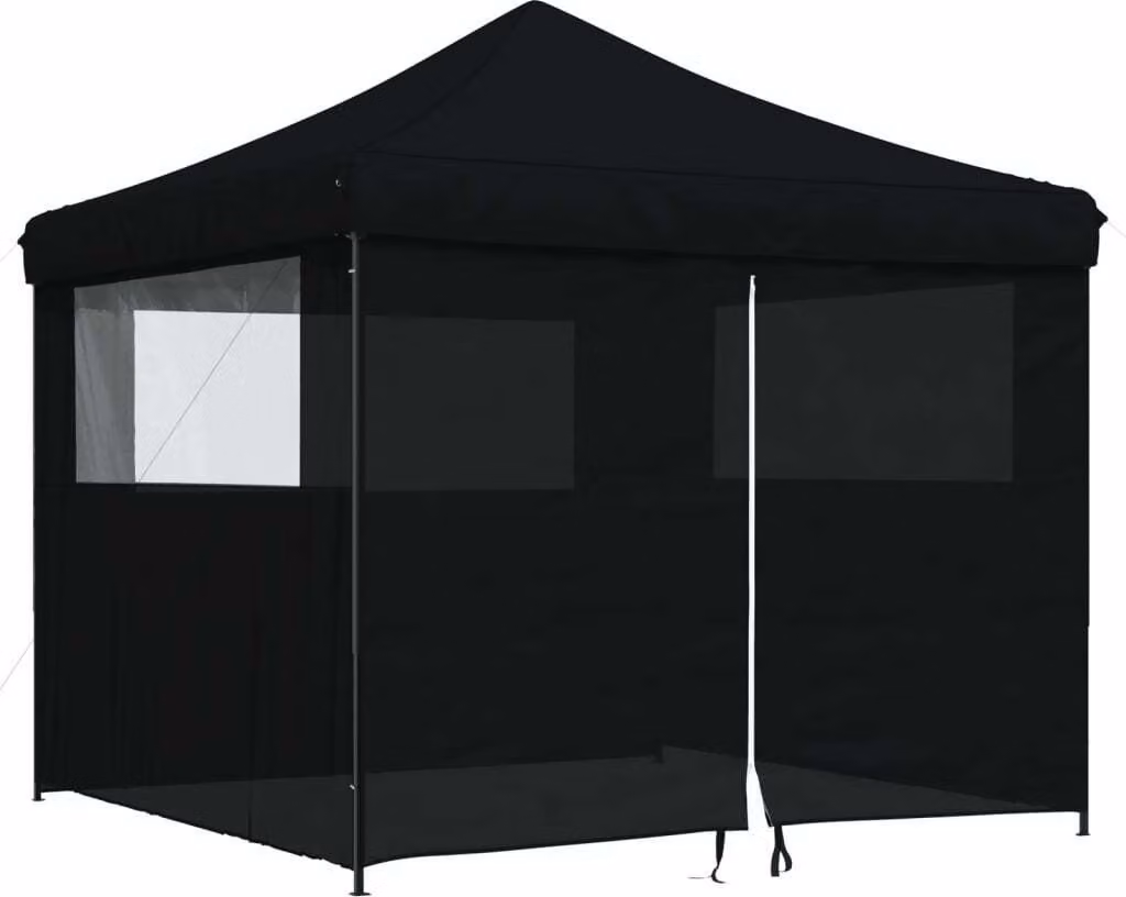 Tendone per Feste Pieghevole Pop-Up con 4 Pareti Nero