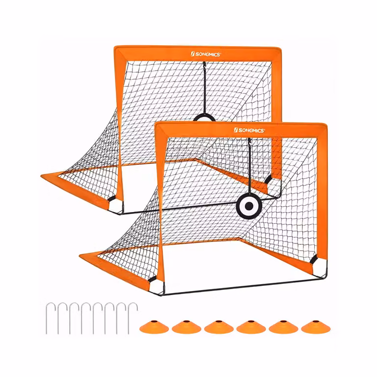 Set di 2 Porte da Calcio Pop-up | SONGMICS, Arancione