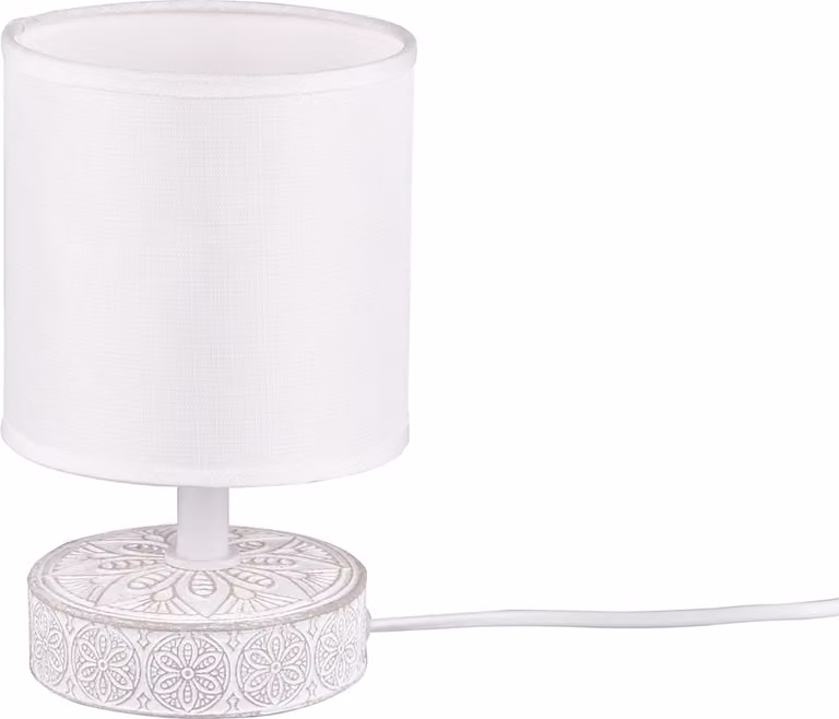 Lampada da tavolo MARIE bianca 1xE14x28W in tessuto, dimensioni: 20,5x13x13 cm, IP20, RL
