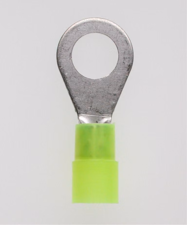 Capocorda a schiacciare DIN 46237 isolato, forma ad anello Sezione 4 mm² - 6 mm² giallo, trasparente - 1 pezzo