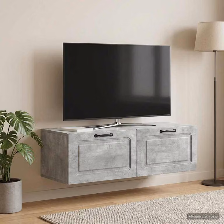 Mobile Porta TV da Muro Moderno vidaXL Grigio, L 98 x P 41 x H 30 cm