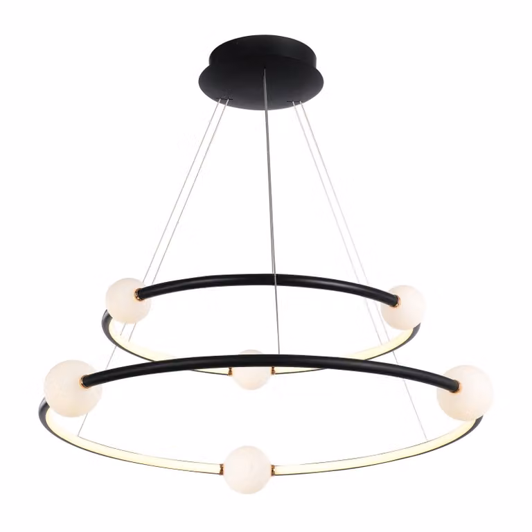 Italux Lozanna LED lampada a sospensione moderna nera PND-20112035-2A-BL