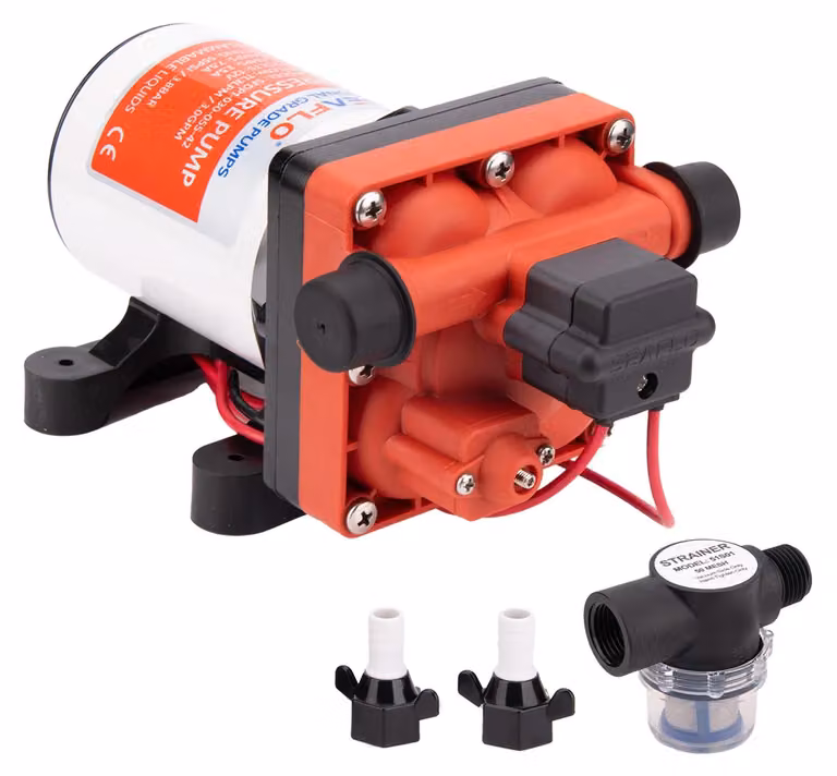 Pompa per acqua marina - Pompa a membrana autoadescante - 12 V - 3,0 galloni al minuto - 55 PSI - Adatta per barche, camper, caravan e yacht