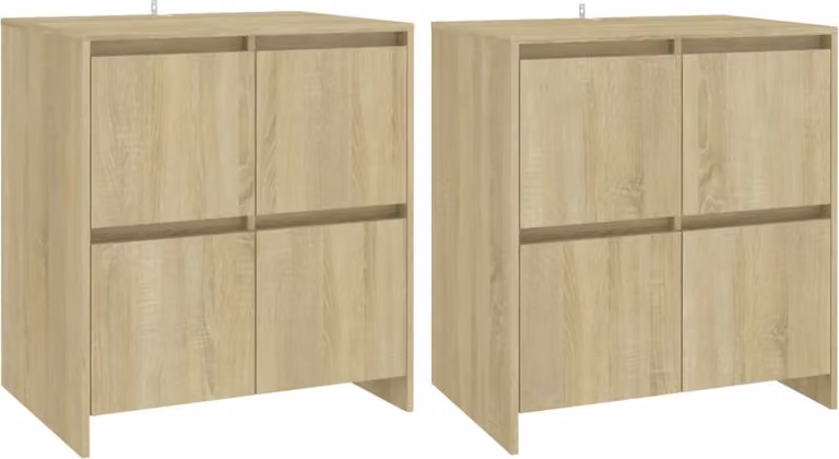 Credenze 2 pz Rovere Sonoma 70x41x75 cm in Legno Multistrato