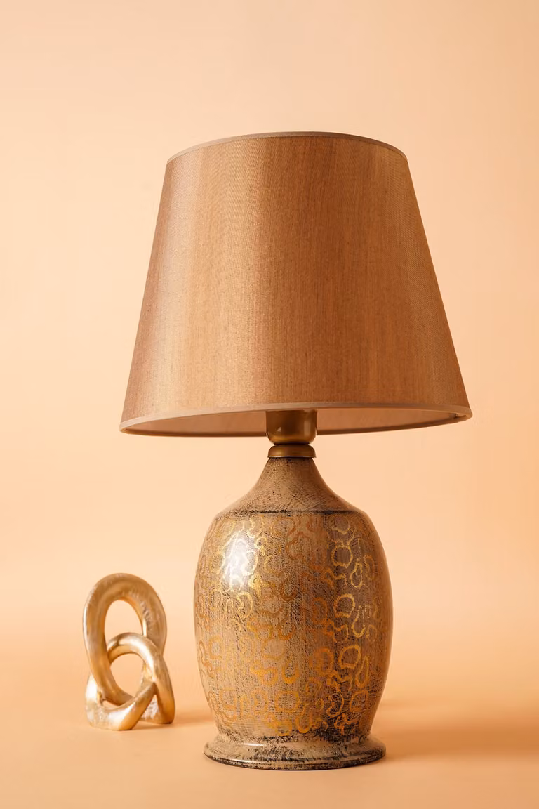 Opviq, YL533, lampada da scrivania, CORPO IN Vetroceramica, oro, 55 x 30 x 30 cm
