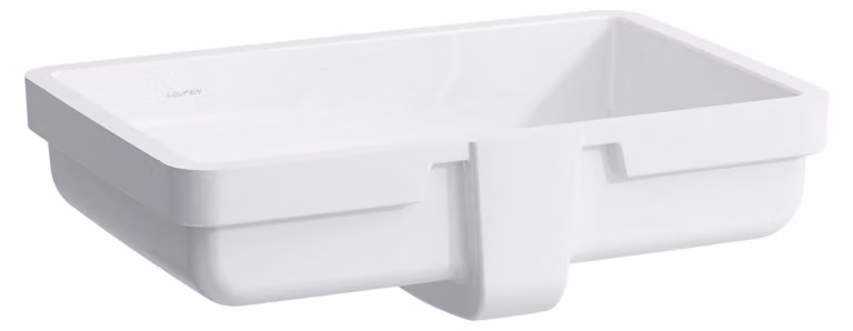 LAUFEN Living City lavabo encastré par le bas, avec trop-plein, partie inférieure vitrifiée, 490x310mm, blanc, H8124310001551, H8124310001551