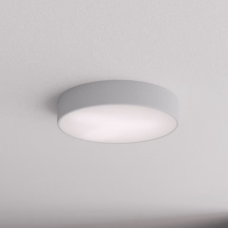 Plafoniera Cleo 400 TEMAR LIGHTING, dimmerabile, Alluminio / Grigio / Zincato, Soggiorno / Sala da pranzo, Metallo, Moderno, Plafoniera