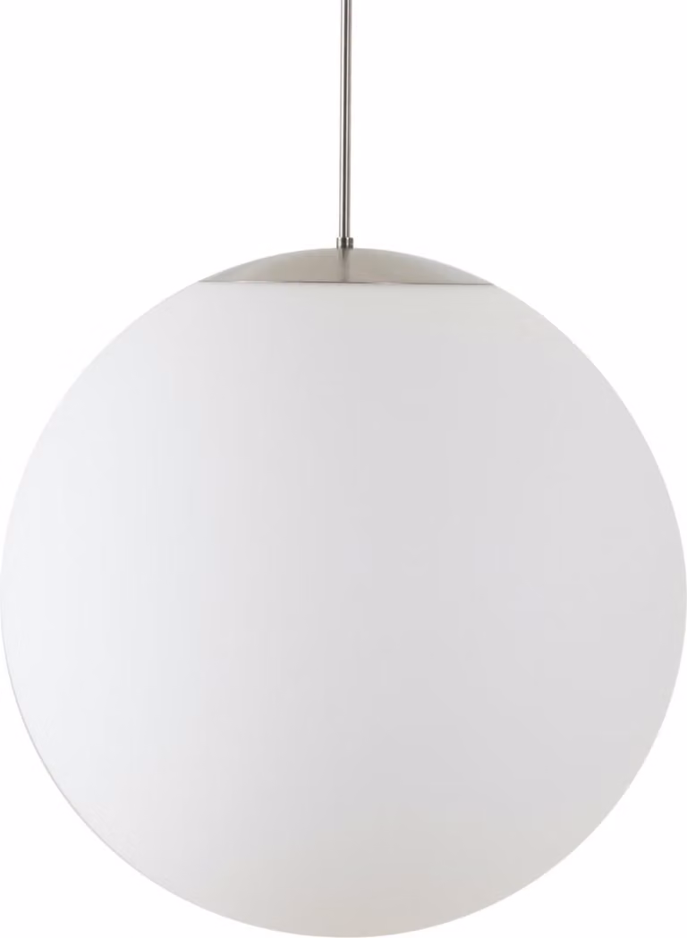 OSMONT ADR62142 ADRIA P5 HP apparecchio in vetro a sospensione acciaio inox spazzolato / bianco IP40 3000 K 65W LED