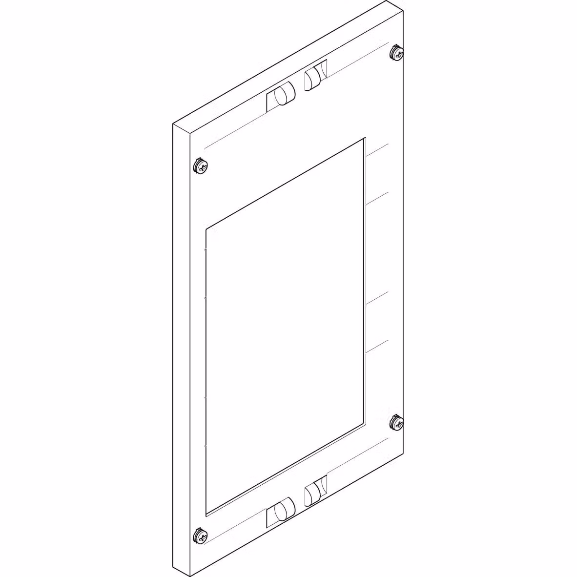 Piastra di copertura ABN 250x450 mm 1FB/3RE_NH1 per sezionatore NH1 EBM 70 mm FAT13712N