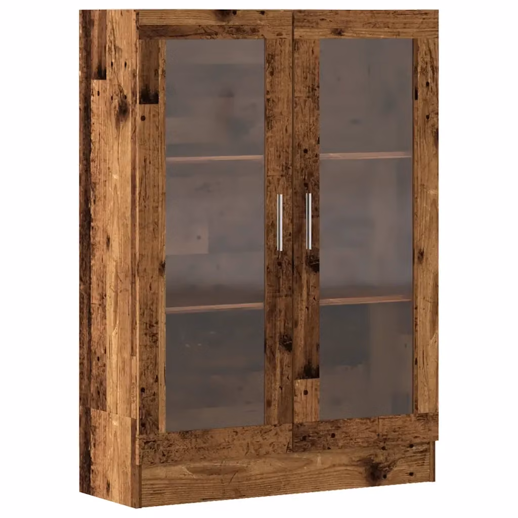 Libreria Design Mania in Legno e Vetro Marrone con Ante in Vetro per Soggiorno L 82,5 cm x P 30,5 cm x H 115 cm – 2