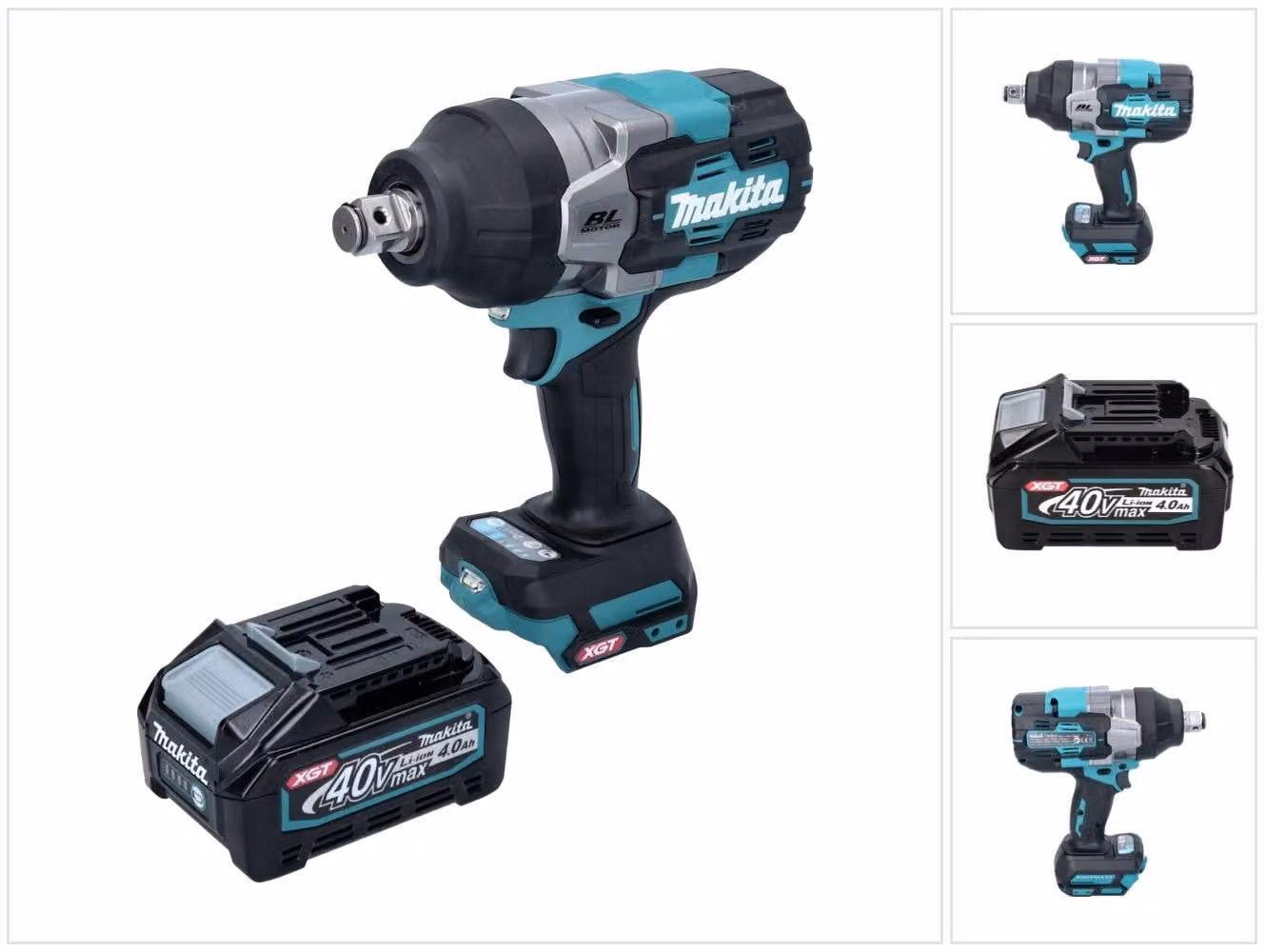 Makita TW 001 GM1 Avvitatore a impulsi a batteria 40 V max. 1800 Nm Brushless XGT + 1x batteria ricaricabile 4,0 Ah - senza caricatore