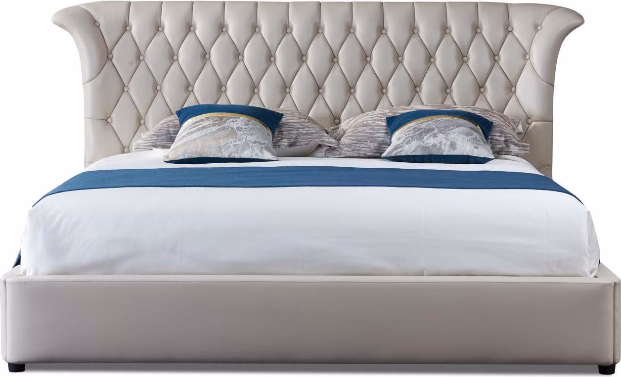 Design Leder Bett Ehe Chesterfield Hotel Luxus Schlaf Zimmer Doppel Betten